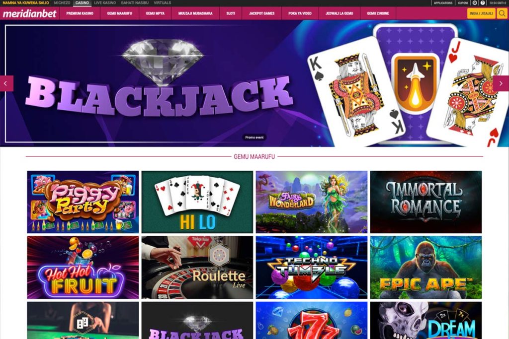 blackjack and slots online casino tanzania