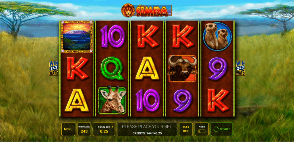 African Simba, Novomatic, Green Tube