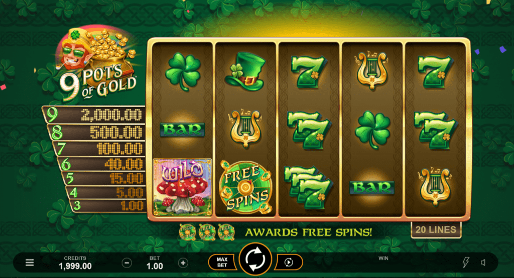 9 Pots of Gold, Microgaming, Bonasi ya Kasino Mtandaoni
