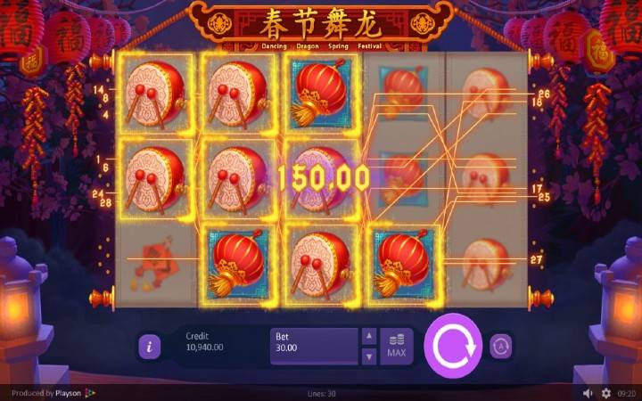Playson kutuletea mchezo mpya wa Dancing Dragon Spring Festival! Jaribu mchezo huu mkubwa ambao unaweza kukuletea mara 5,000 zaidi ya hisa yako! Je, nini hali ya tuzo hii? Kwa ufupi, acha milolongo yako iwe imejaa alama za joka la Kichina na zawadi yako iko mikononi mwako.