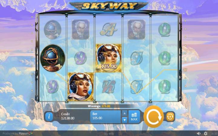 Alama za sloti ya Sky Way