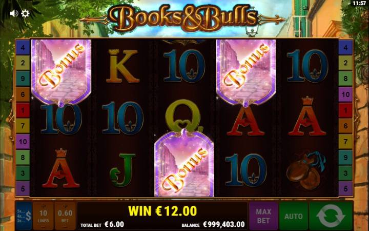 Alama za sloti ya Books & Bulls