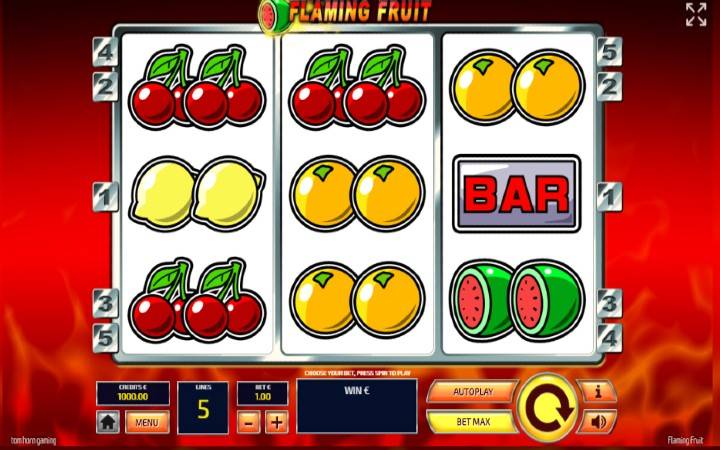 Flaming Fruit, Bonasi ya Kasino Mtandaoni 