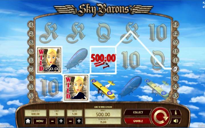 Sky Barons, Bonasi ya Kasino Mtandaoni
