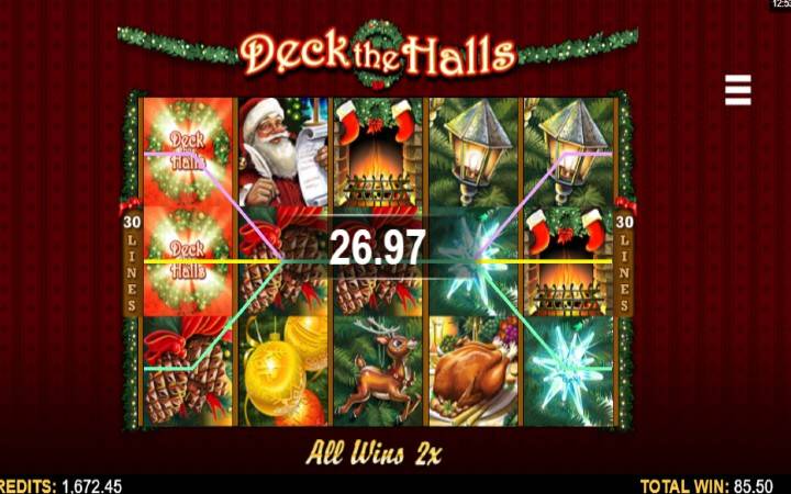 Deck the Halls, Bonasi ya Kasino Mtandaoni