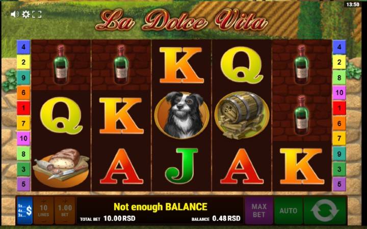 La Dolce Vita, Bonasi ya Kasino Mtandaoni