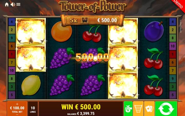 Alama za sloti ya Tower of Power