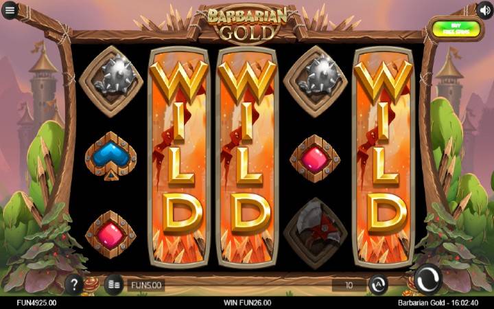 Alama za sloti ya Barbarian Gold
