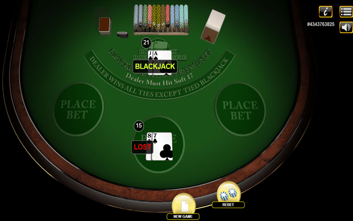 Croupier alipata blackjack katika raundi ya kwanza