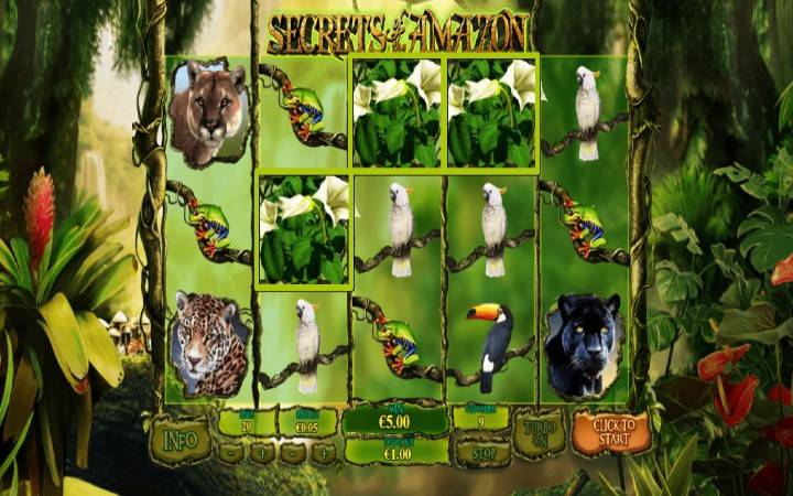 Kuhusu alama za sloti ya  Secrets of the Amazon
