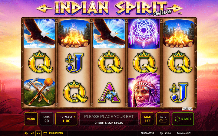 Mpangilio wa sloti ya Indian Spirit Deluxe