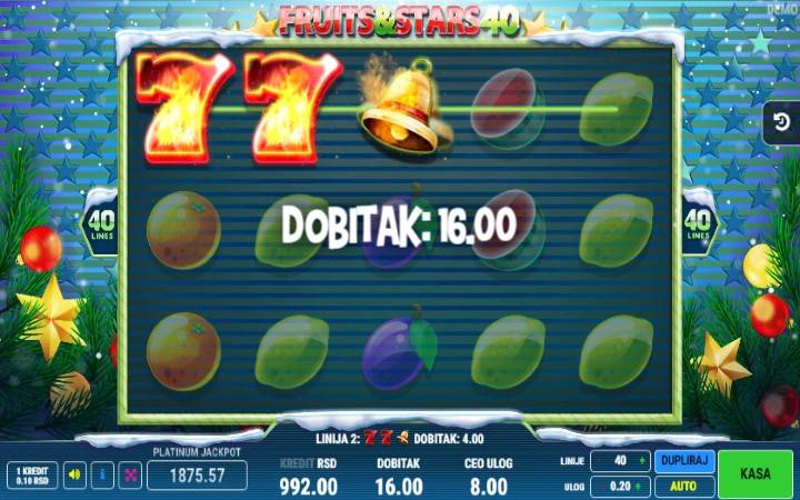 Fruits and Stars 40 - jokeri