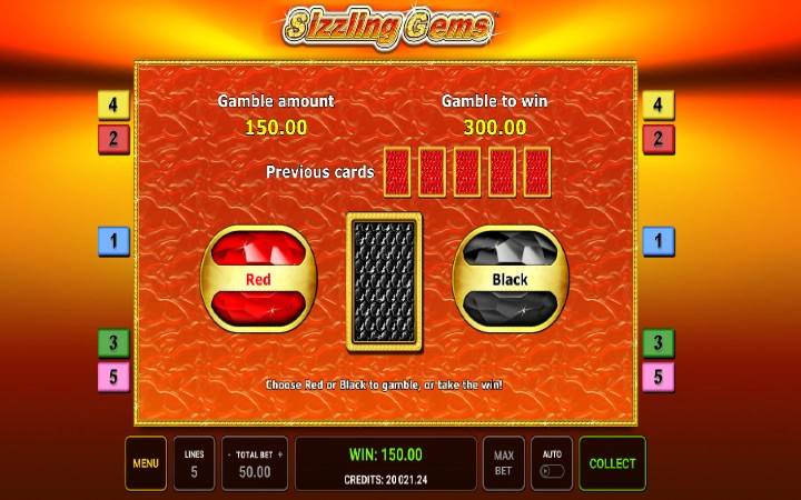 Bonasi mchezo wa kamari katika sloti ya Sizzling Gems 