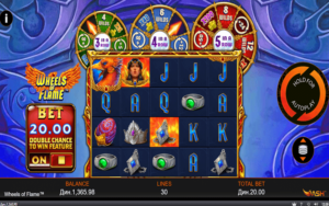 Sloti ya Wheels of flame ni mchezo wa casino mtandaoni wenye bonasi za kasino nyingi.