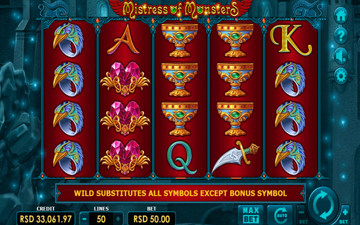 Sloti ya Mistress of Monsters | Sloti za casino | Meridian slots | slots