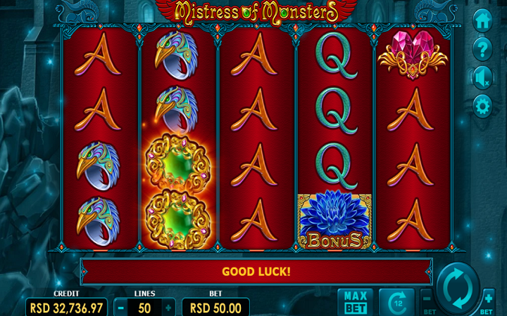 Sloti ya Mistress Of Monsters | Slots | Sloti | casino slots | Meridian slots