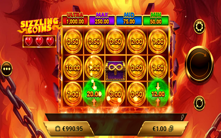 Sizzling Coins | Bonasi za kasino | Jackpoti za ushindi