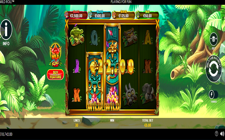 Sloti ya Wild Roll | Alama ya bonasi ya jokeri(wild) inavyoonekana