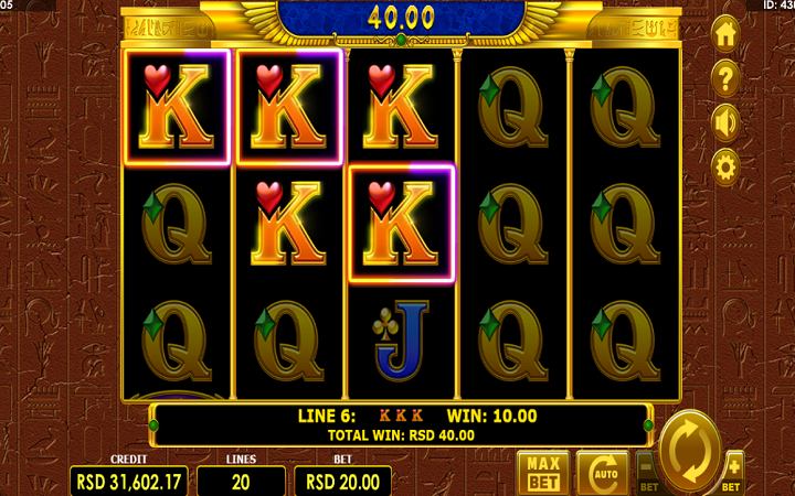 Mchezo wa casino - Pharaohs Gold 20