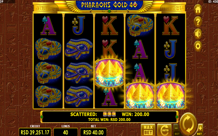 Sloti ya Pharaohs Gold 40