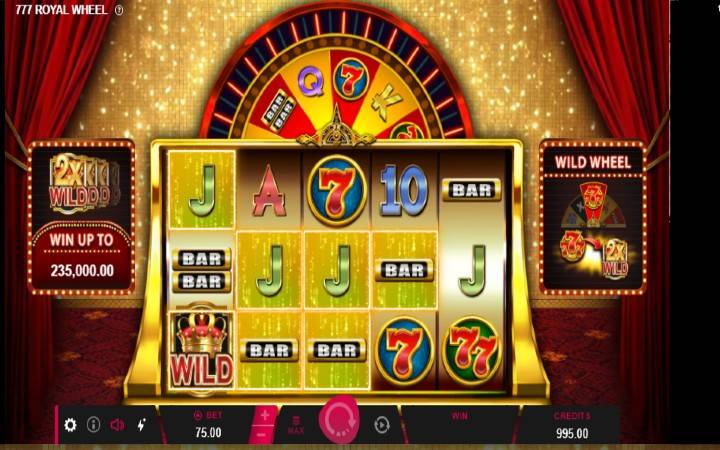 How to win a bonus in the 777 Royal Wheel slots game