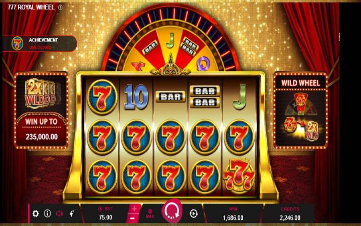 777 Royal Wheel | Big win in the 777 Royal Wheel slot game.