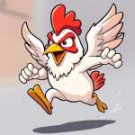 Runaway chicken