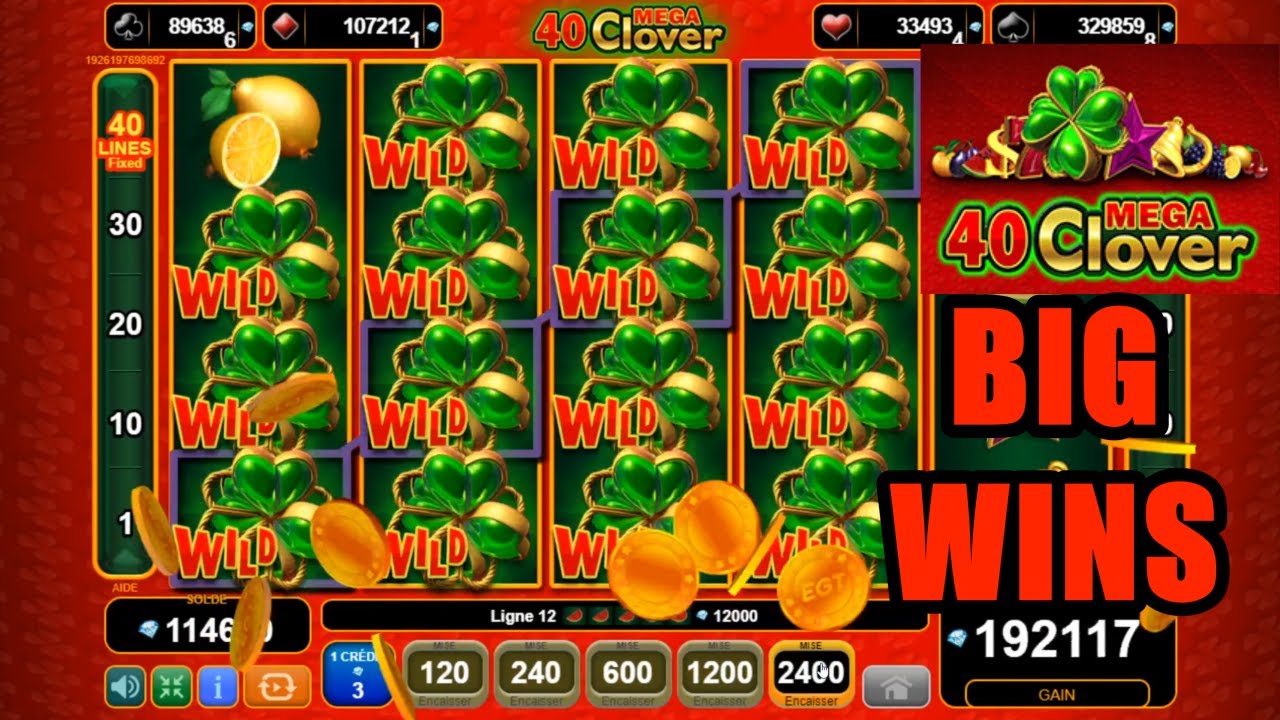 40 Mega clover, is a slots game that pays big due to it's wild feature.