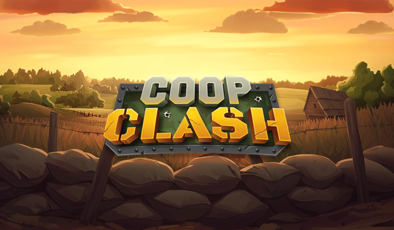 Coop Clash, an online casino slot game with two kinds of free spins.