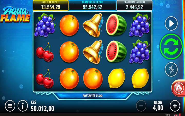 Aqua Flame, a 2 in 1 slots game online that pays up to 10,000 times more than your stake.
