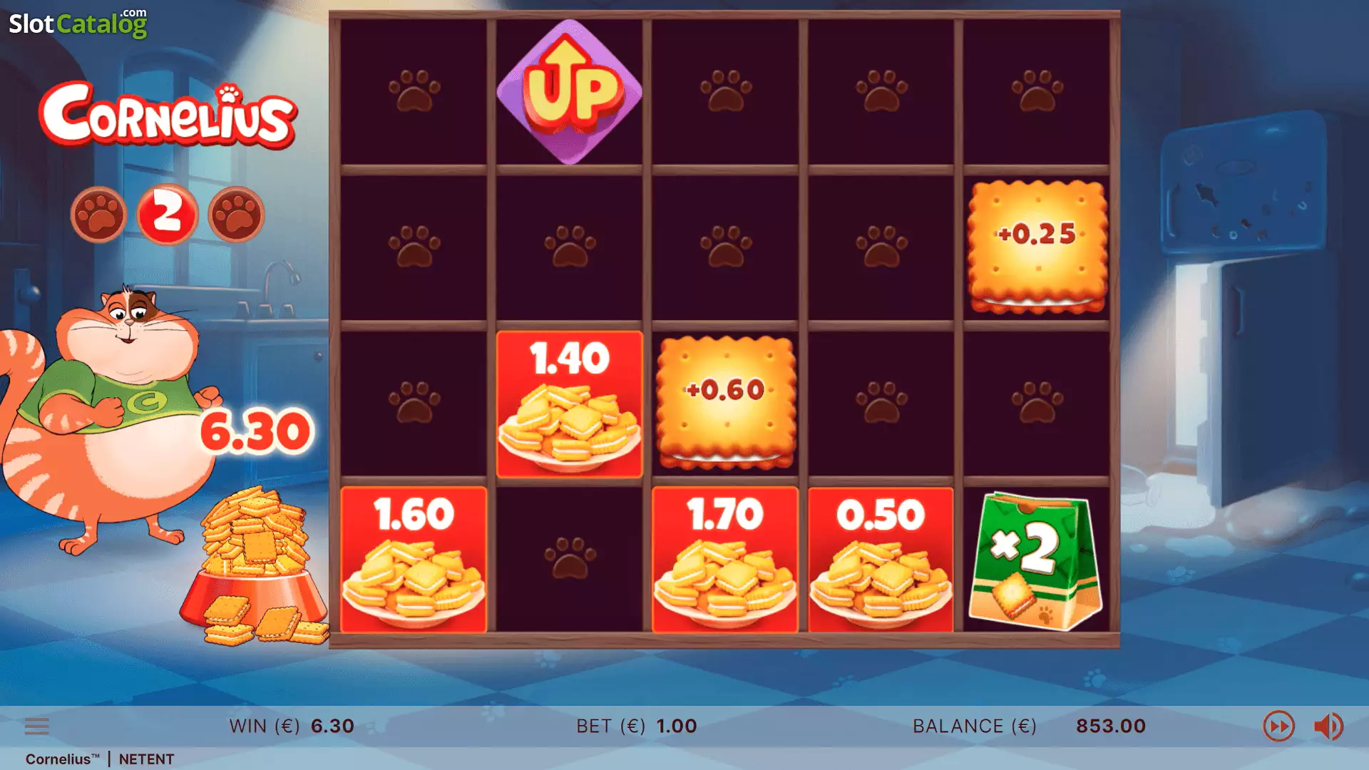 The Cash Drop Bonus in the slot game "Cornelius".