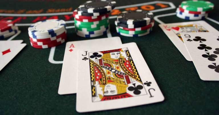 Blackjack, 21 winning hand.